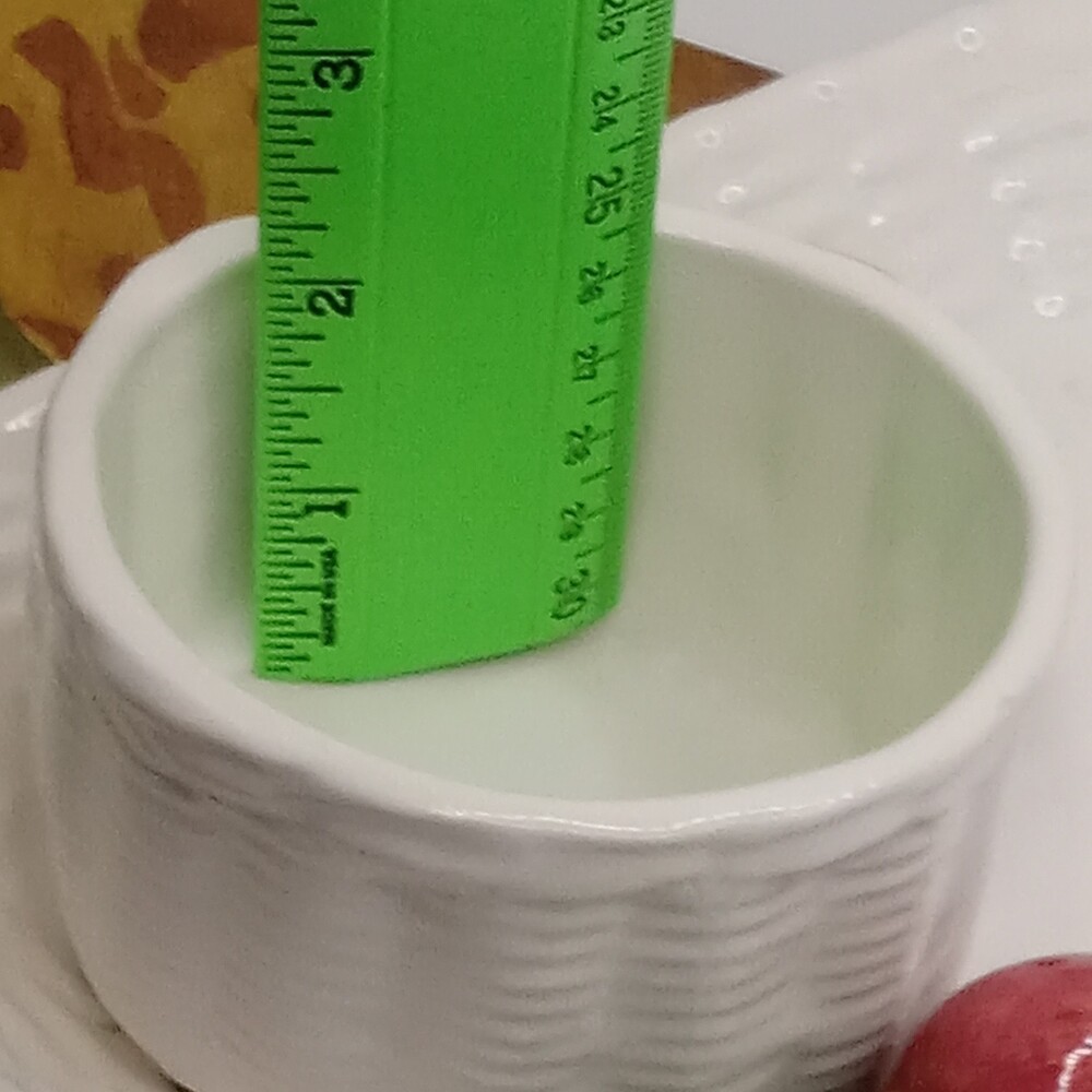 BRIGGS POTTERY Sculpted Vegetable Serving Platter Dip Cup Signed 12" Charcuterie - Picture 10 of 15